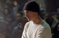Jimmy (Eminem) stares down his opponent in a freestyle rap battle