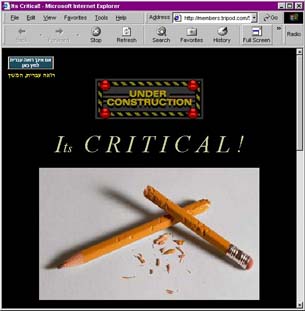 Click to The Its CRITICAL WebSite on tripod