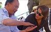 Director John Woo and Tom Cruise