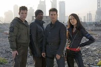 Jonathan Rhys Meyers, Ving Rhames, Tom Cruise, and Maggie Q